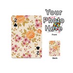 Peony Flower Pattern Background Playing Cards 54 Designs (Mini) Front - Spade2