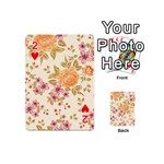 Peony Flower Pattern Background Playing Cards 54 Designs (Mini) Front - Heart2