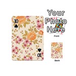 Peony Flower Pattern Background Playing Cards 54 Designs (Mini) Front - Spade10