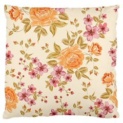 Peony Flower Pattern Background Large Premium Plush Fleece Cushion Case (one Side) by Grandong