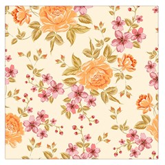 Peony Flower Pattern Background Square Satin Scarf (36  X 36 ) by Grandong