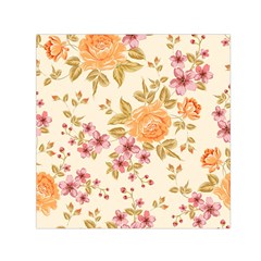 Peony Flower Pattern Background Square Satin Scarf (30  X 30 ) by Grandong