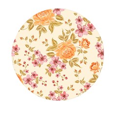 Peony Flower Pattern Background Mini Round Pill Box by Grandong