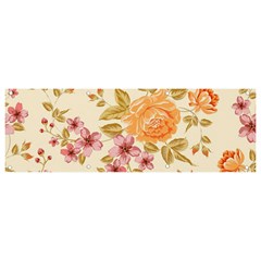 Peony Flower Pattern Background Banner And Sign 9  X 3  by Grandong