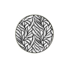 Black White Flower Texture Pattern Hat Clip Ball Marker by Grandong