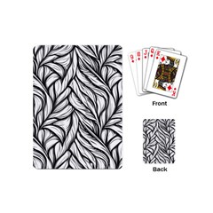 Black White Flower Texture Pattern Playing Cards Single Design (mini)