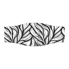 Black White Flower Texture Pattern Stretchable Headband by Grandong