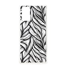 Black White Flower Texture Pattern Samsung Galaxy Note 20 Tpu Uv Case by Grandong