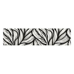 Black White Flower Texture Pattern Banner And Sign 4  X 1  by Grandong