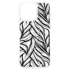 Black White Flower Texture Pattern Iphone 15 Pro Max Tpu Uv Print Case