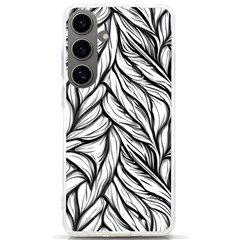 Black White Flower Texture Pattern Samsung Galaxy S24 Ultra 6 9 Inch Tpu Uv Case by Grandong