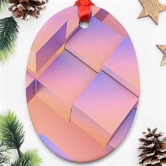 3d Texture Abstract Pattern Vintage Ornament (oval)