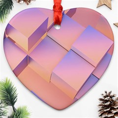 3d Texture Abstract Pattern Vintage Ornament (heart)