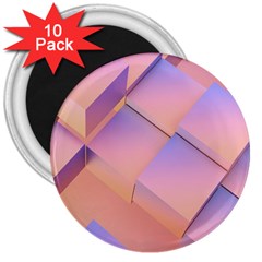 3d Texture Abstract Pattern Vintage 3  Magnets (10 Pack)  by Grandong