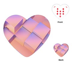 3d Texture Abstract Pattern Vintage Playing Cards Single Design (heart)