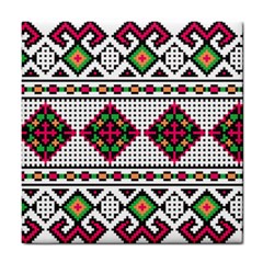 Ukrainian Folk Seamless Pattern Ethnic Ornament Border Element Traditional Tile Coaster