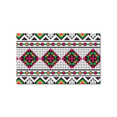 Ukrainian Folk Seamless Pattern Ethnic Ornament Border Element Traditional Sticker Rectangular (100 pack)