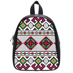 Ukrainian Folk Seamless Pattern Ethnic Ornament Border Element Traditional School Bag (small)