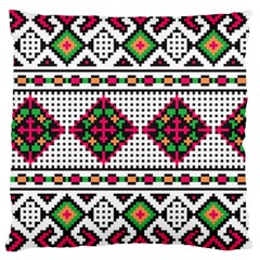 Ukrainian Folk Seamless Pattern Ethnic Ornament Border Element Traditional Large Cushion Case (two Sides) by Grandong