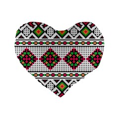 Ukrainian Folk Seamless Pattern Ethnic Ornament Border Element Traditional Standard 16  Premium Heart Shape Cushions