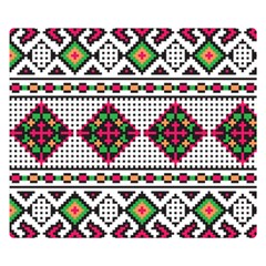 Ukrainian Folk Seamless Pattern Ethnic Ornament Border Element Traditional Two Sides Premium Plush Fleece Blanket (kids Size)