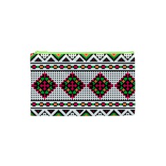 Ukrainian Folk Seamless Pattern Ethnic Ornament Border Element Traditional Cosmetic Bag (xs)