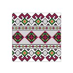 Ukrainian Folk Seamless Pattern Ethnic Ornament Border Element Traditional Satin Bandana Scarf 22  x 22  Front