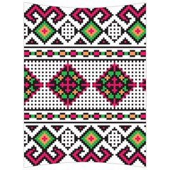 Ukrainian Folk Seamless Pattern Ethnic Ornament Border Element Traditional Back Support Cushion