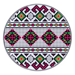 Ukrainian Folk Seamless Pattern Ethnic Ornament Border Element Traditional Wireless Fast Charger(white)