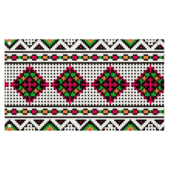 Ukrainian Folk Seamless Pattern Ethnic Ornament Border Element Traditional Banner and Sign 7  x 4 