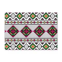 Ukrainian Folk Seamless Pattern Ethnic Ornament Border Element Traditional Crystal Sticker (A4)