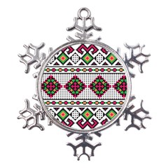 Ukrainian Folk Seamless Pattern Ethnic Ornament Border Element Traditional Metal Large Snowflake Ornament