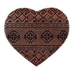 Ukrainian Folk Seamless Pattern Ethnic Ornament Border Element Traditional Heart Wood Jewelry Box by Grandong