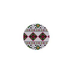 Ukrainian Folk Seamless Pattern Ethnic Ornament Border Element Traditional 1  Mini Buttons