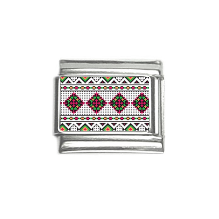 Ukrainian Folk Seamless Pattern Ethnic Ornament Border Element Traditional Italian Charm (9mm)