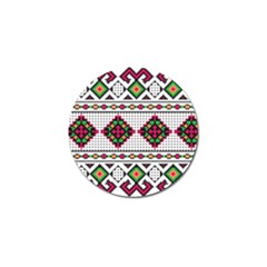 Ukrainian Folk Seamless Pattern Ethnic Ornament Border Element Traditional Golf Ball Marker (4 Pack)