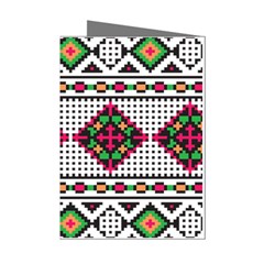 Ukrainian Folk Seamless Pattern Ethnic Ornament Border Element Traditional Mini Greeting Cards (pkg Of 8) by Grandong