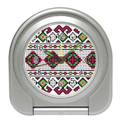 Ukrainian Folk Seamless Pattern Ethnic Ornament Border Element Traditional Travel Alarm Clock