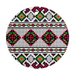 Ukrainian Folk Seamless Pattern Ethnic Ornament Border Element Traditional Round Ornament (two Sides)