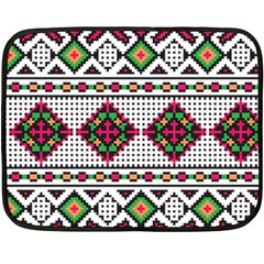 Ukrainian Folk Seamless Pattern Ethnic Ornament Border Element Traditional Two Sides Fleece Blanket (mini)