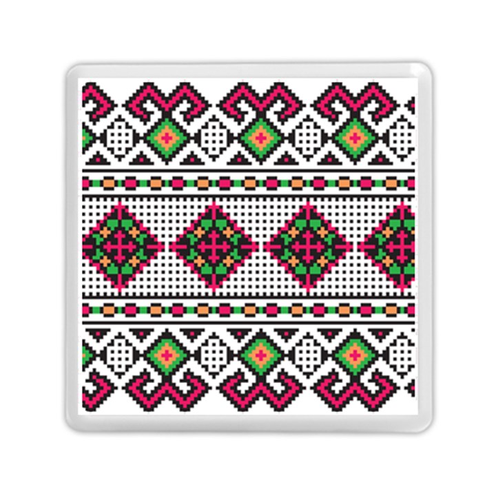 Ukrainian Folk Seamless Pattern Ethnic Ornament Border Element Traditional Memory Card Reader (Square)