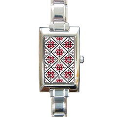 Ukrainian Folk Seamless Pattern Ornament Ethnic Ornament Border Element Traditional Art Rectangle Italian Charm Watch by Grandong