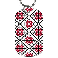 Ukrainian Folk Seamless Pattern Ornament Ethnic Ornament Border Element Traditional Art Dog Tag (one Side) by Grandong