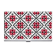 Ukrainian Folk Seamless Pattern Ornament Ethnic Ornament Border Element Traditional Art Business Card Holder by Grandong