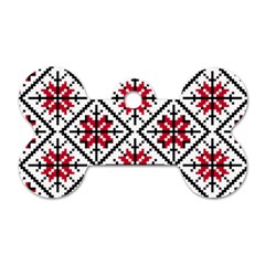 Ukrainian Folk Seamless Pattern Ornament Ethnic Ornament Border Element Traditional Art Dog Tag Bone (two Sides) by Grandong