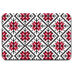 Ukrainian Folk Seamless Pattern Ornament Ethnic Ornament Border Element Traditional Art Large Doormat by Grandong