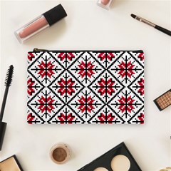 Ukrainian Folk Seamless Pattern Ornament Ethnic Ornament Border Element Traditional Art Cosmetic Bag (medium) by Grandong