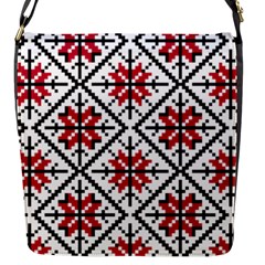 Ukrainian Folk Seamless Pattern Ornament Ethnic Ornament Border Element Traditional Art Flap Closure Messenger Bag (s) by Grandong