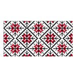 Ukrainian Folk Seamless Pattern Ornament Ethnic Ornament Border Element Traditional Art Satin Shawl 45  x 80  Front