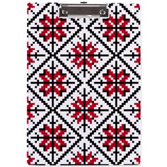 Ukrainian Folk Seamless Pattern Ornament Ethnic Ornament Border Element Traditional Art A4 Acrylic Clipboard by Grandong